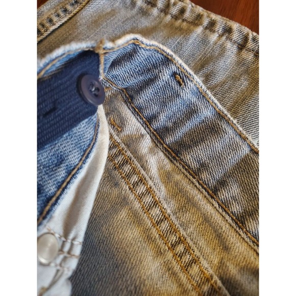 WRANGLER Boys Youth 14 SLIM Light Wash Boot Cut Denim Blue JEANS EUC Adjustable - Picture 6 of 10